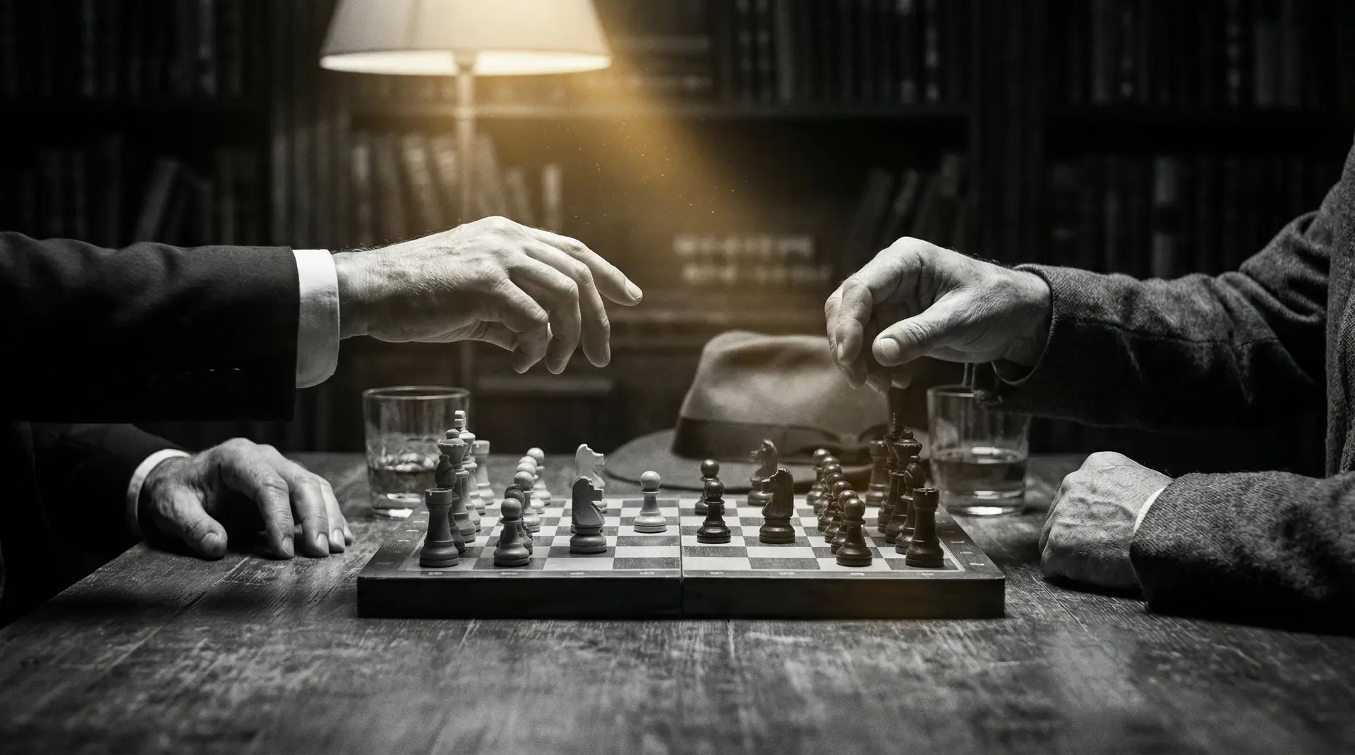 色吧中文网 艺术探索系列 - 非线性叙事，棋盘上的对弈象征命运的交错